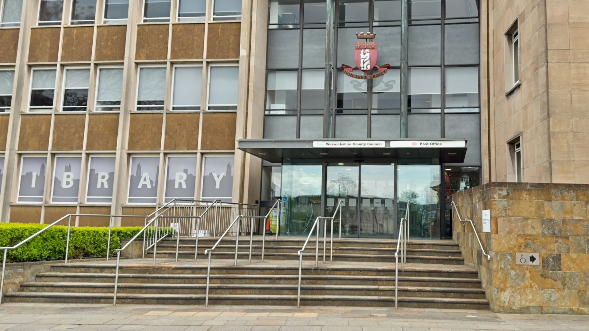 Warwickshire County Council headquarters building in Warwick